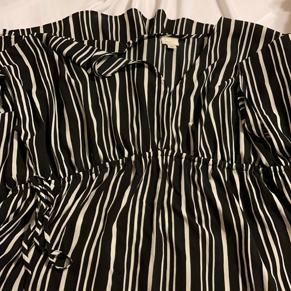 Black and white stripe dress